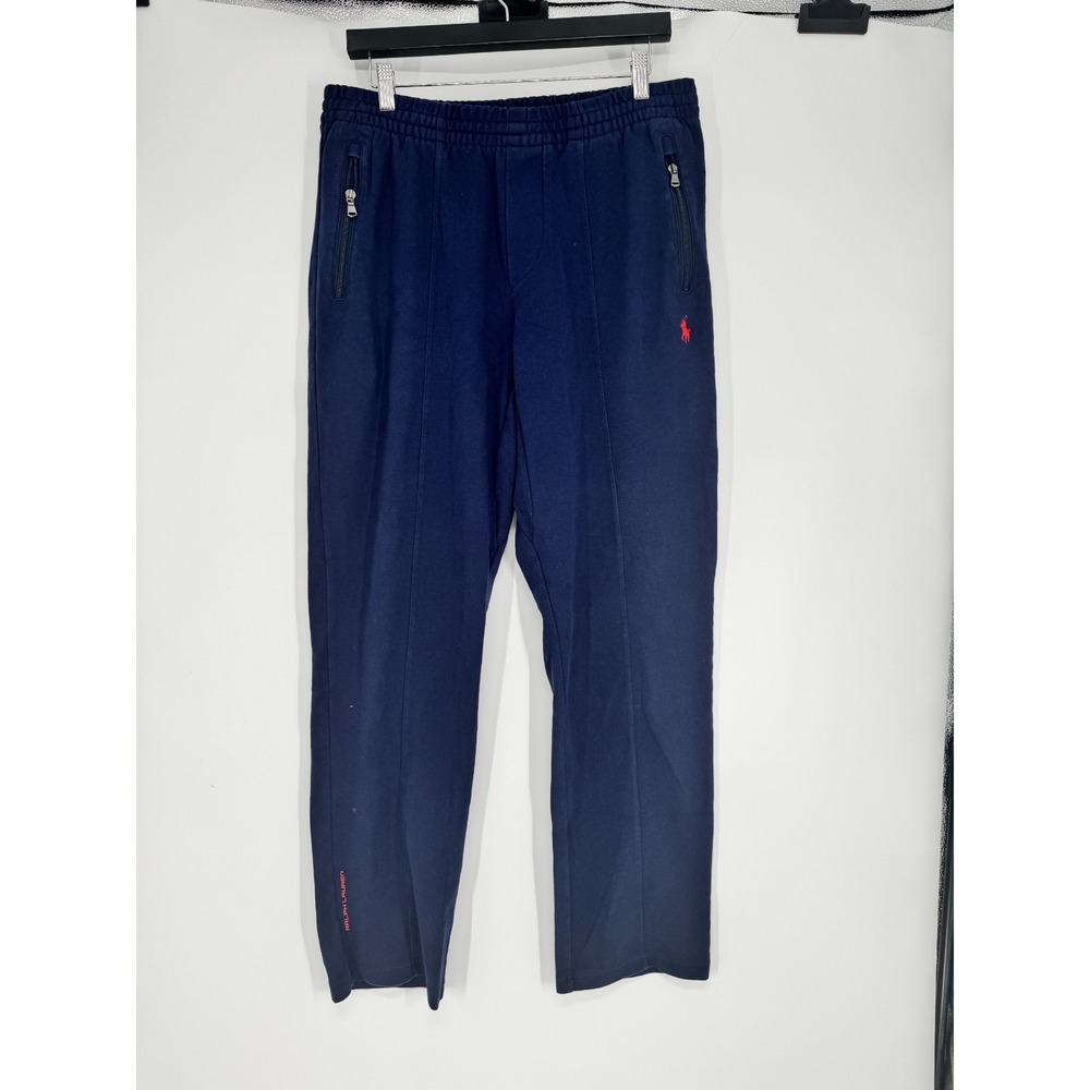 Polo Ralph Lauren Performance Sweatpants Mens Medium Navy Straight Leg Red Pony